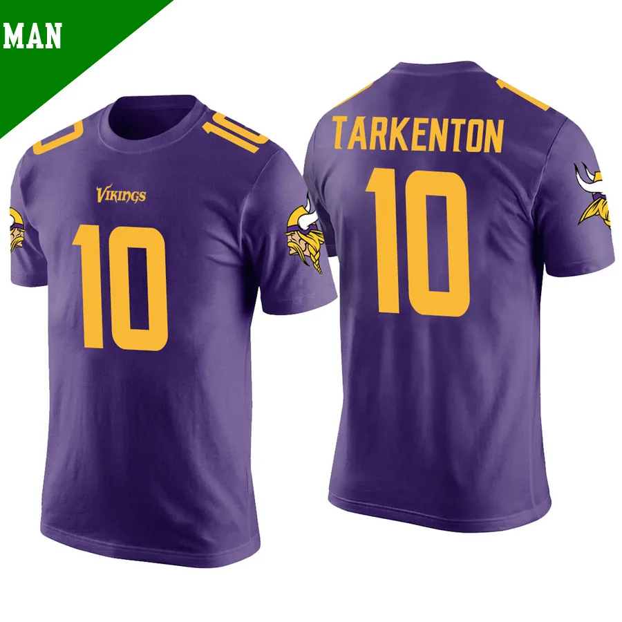 Men's ＃10 Fran Tarkenton Minnesota Vikings Purple Legend Color Rush T-Shirt