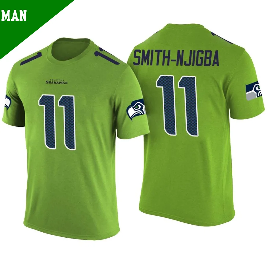 Men's ＃11 Jaxon Smith-Njigba Seattle Seahawks Green Legend Color Rush T-Shirt