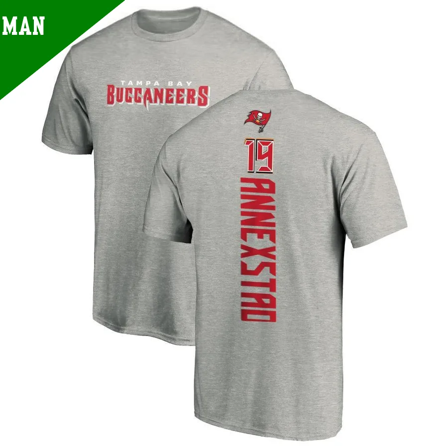 Men's ＃19 Zack Annexstad Tampa Bay Buccaneers Backer T-Shirt Ash