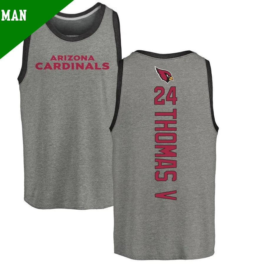 Men's ＃24 Starling Thomas V Arizona Cardinals Backer Tank Top Ash