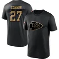 Men's ＃27 Chamarri Conner Kansas City Chiefs Black 2020 Salute To Service Performance T-Shirt