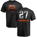 Men's ＃27 Greg Stroman Jr. Chicago Bears Black Midnight Mascot T-Shirt