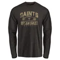 Men's ＃27 Shemar Jean-Charles New Orleans Saints Black Flanker Long Sleeve T-Shirt