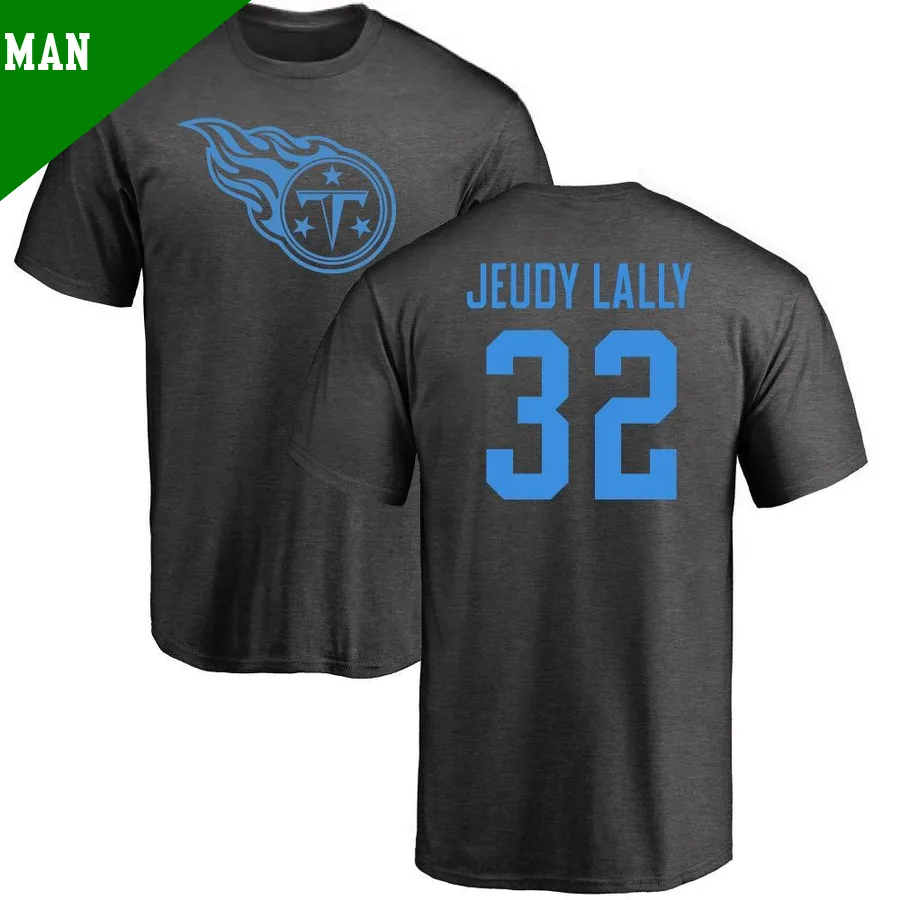 Men's ＃32 Gabe Jeudy-Lally Tennessee Titans One Color T-Shirt Ash