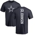 Men's ＃33 Emany Johnson Dallas Cowboys Navy Backer T-Shirt