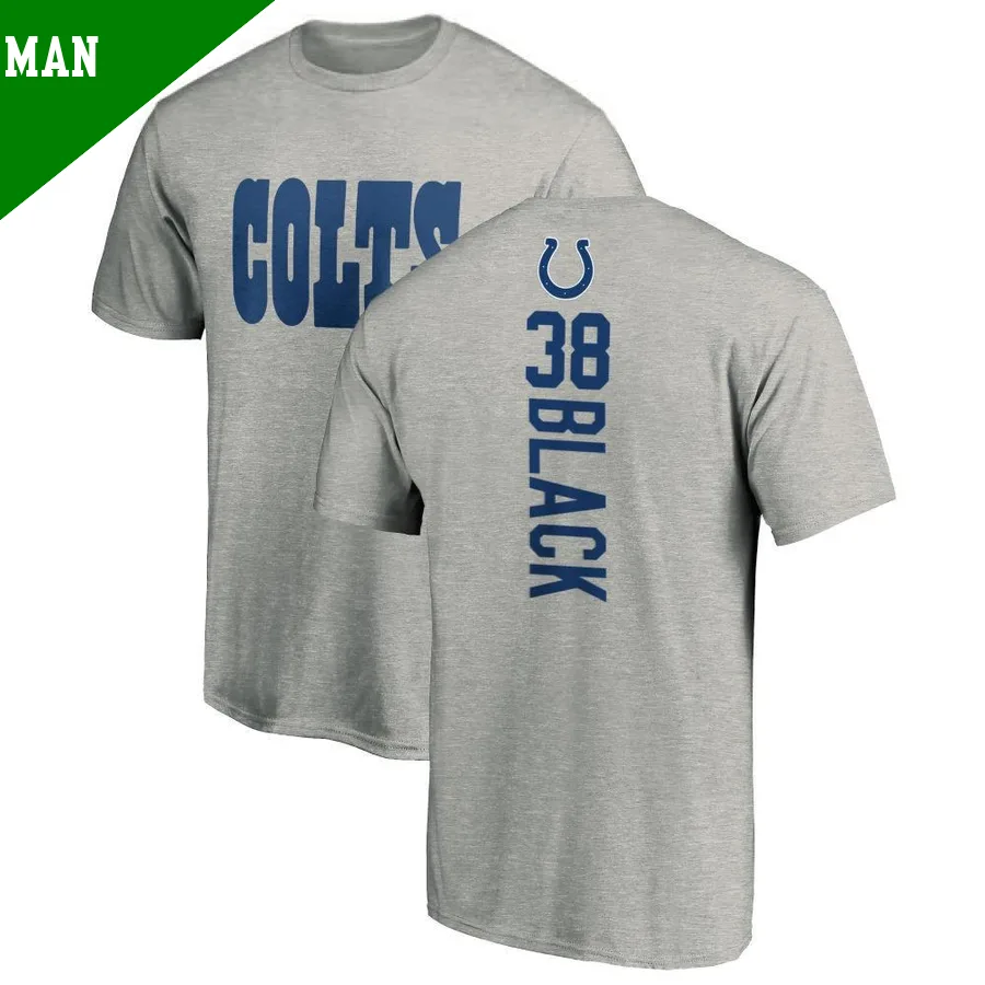 Men's ＃38 Henry Black Indianapolis Colts Backer T-Shirt Ash