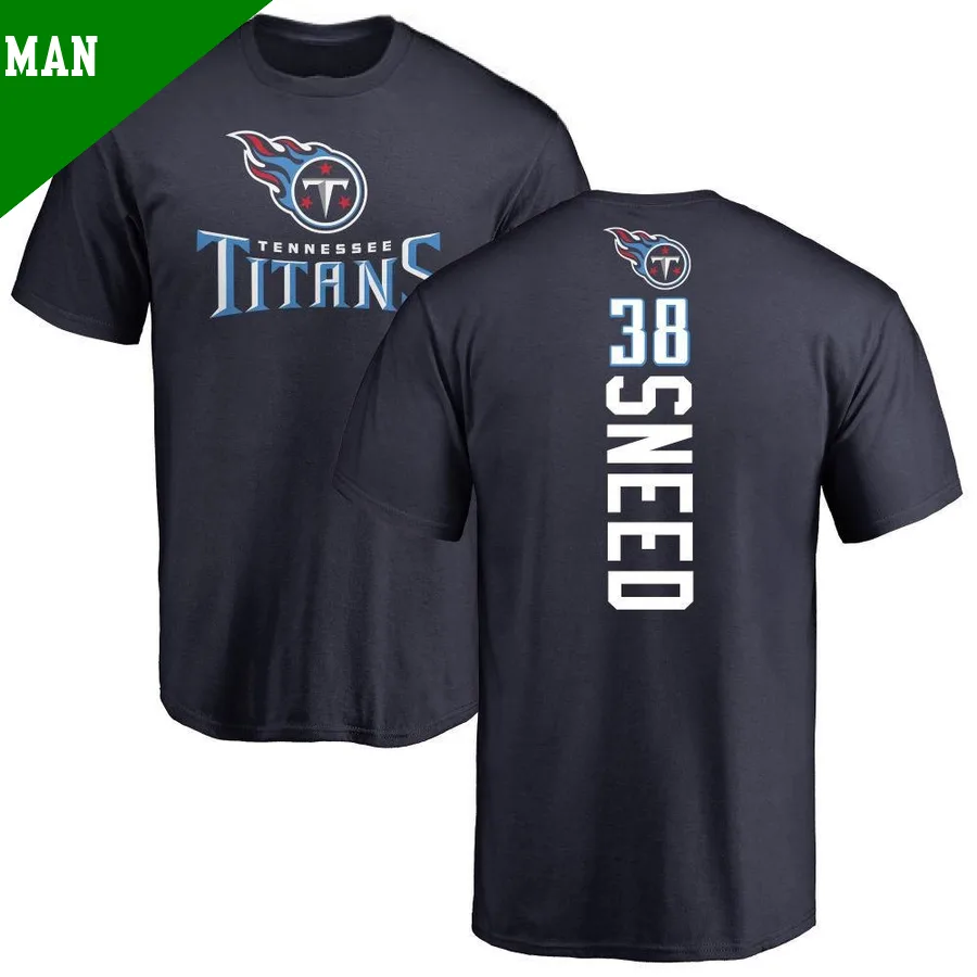 Men's ＃38 L'Jarius Sneed Tennessee Titans Navy Backer T-Shirt