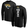Men's ＃48 Chad Muma Jacksonville Jaguars Black Backer Long Sleeve T-Shirt