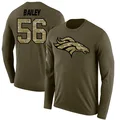 Men's ＃56 Levelle Bailey Denver Broncos Olive Legend Salute to Service Sideline Long Sleeve T-Shirt
