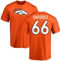 Men's ＃66 Nick Gargiulo Denver Broncos Orange Name & Number Logo T-Shirt