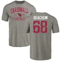 Men's ＃68 Kelvin Beachum Arizona Cardinals Gray Distressed Name & Number T-Shirt