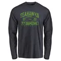 Men's ＃77 Kenneth Odumegwu Seattle Seahawks Navy Flanker Long Sleeve T-Shirt