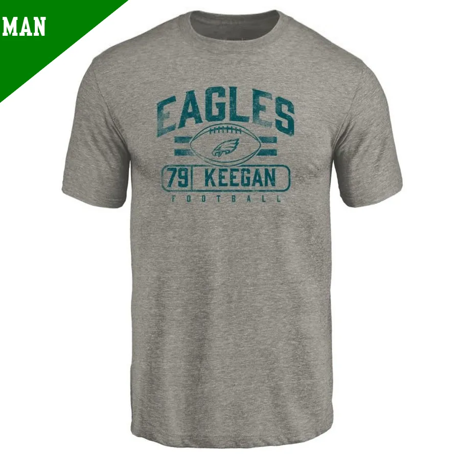 Men's ＃79 Trevor Keegan Philadelphia Eagles Gray Flanker T-Shirt