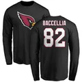 Men's ＃82 Andre Baccellia Arizona Cardinals Black Name & Number Logo Long Sleeve T-Shirt