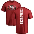 Men's ＃82 Eric Saubert San Francisco 49ers Red Backer T-Shirt