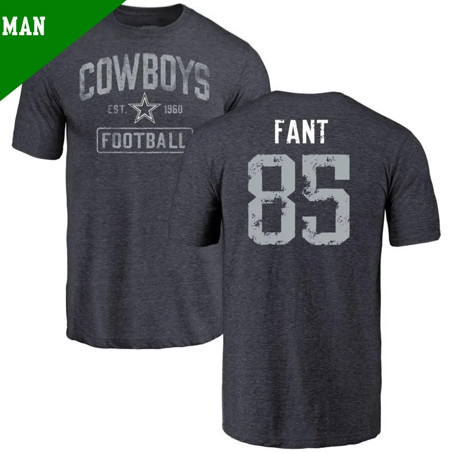 Men's ＃85 Princeton Fant Dallas Cowboys Navy Name & Number T-Shirt