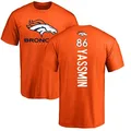 Men's ＃86 Thomas Yassmin Denver Broncos Orange Backer T-Shirt