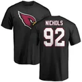 Men's ＃92 Bilal Nichols Arizona Cardinals Black Name & Number Logo T-Shirt
