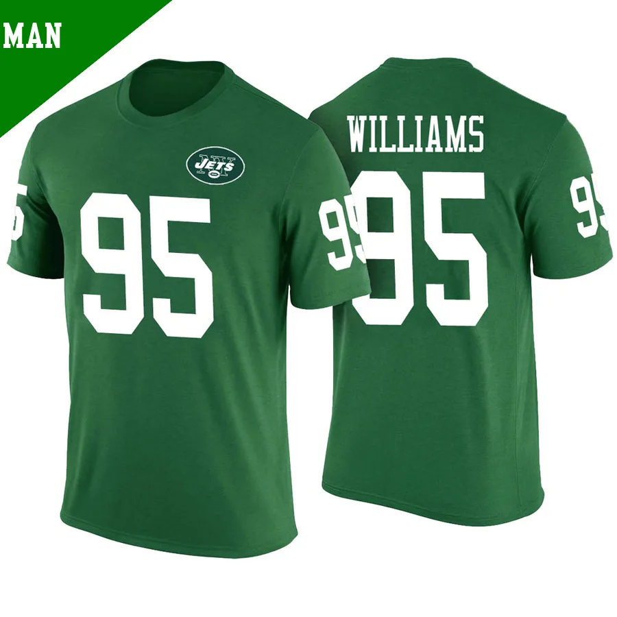 Men's ＃95 Quinnen Williams New York Jets Green Legend Color Rush T-Shirt