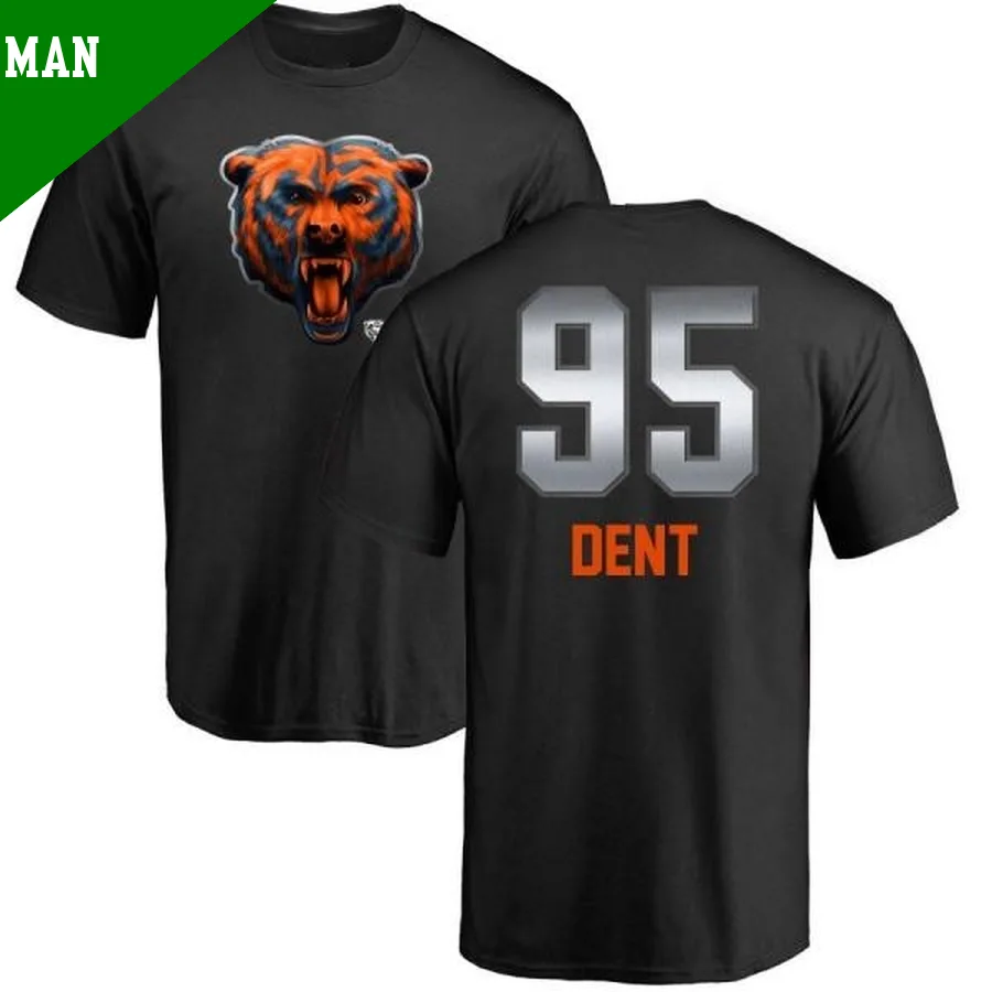 Men's ＃95 Richard Dent Chicago Bears Black Midnight Mascot T-Shirt