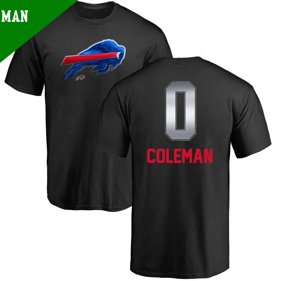 Men's Keon Coleman Buffalo Bills Black ＃0 Midnight Mascot T-Shirt