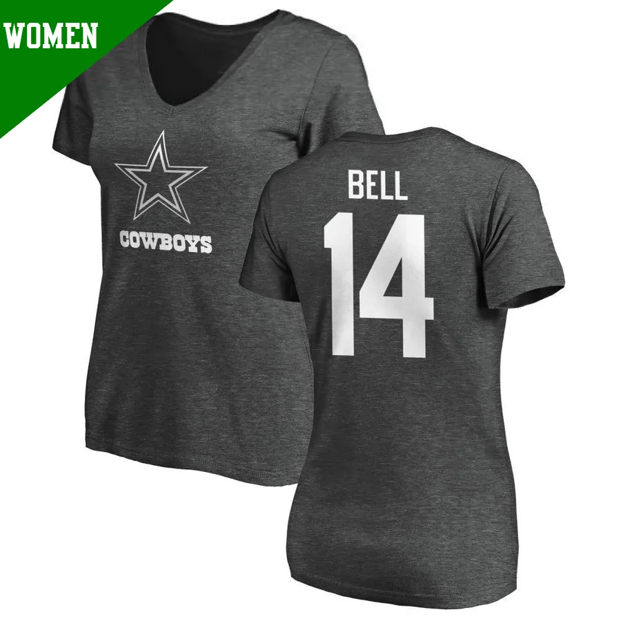 Women's ＃14 Markquese Bell Dallas Cowboys One Color T-Shirt Ash
