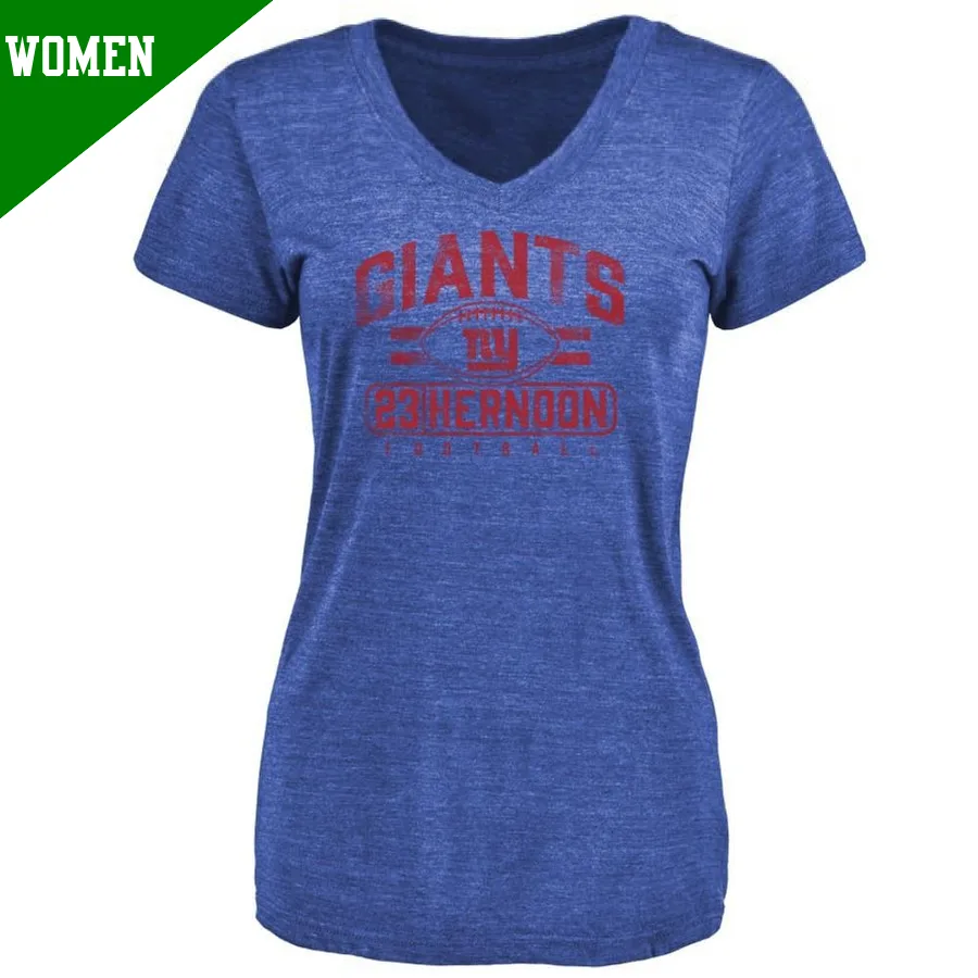 Women's ＃23 Tre Herndon New York Giants Royal Flanker T-Shirt