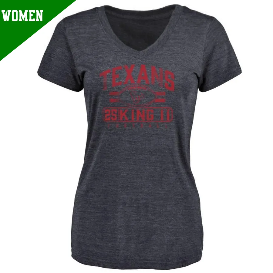 Women's ＃25 Desmond King II Houston Texans Navy Flanker T-Shirt