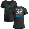 Women's ＃32 Dicaprio Bootle Carolina Panthers Black Midnight Mascot T-Shirt