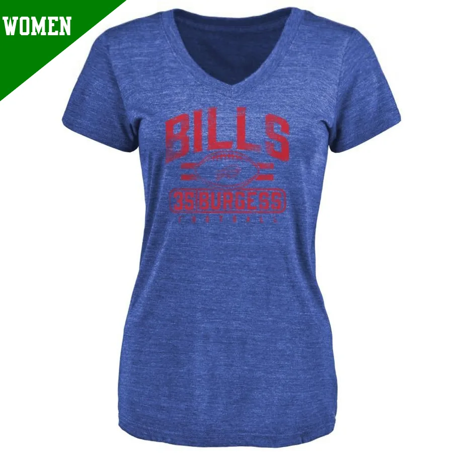Women's ＃35 Terrell Burgess Buffalo Bills Royal Flanker T-Shirt