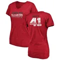 Women's ＃41 Ko Kieft Tampa Bay Buccaneers Red Retro V-Neck T-Shirt