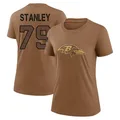 Women's ＃79 Ronnie Stanley Baltimore Ravens Brown Legend 2023 Salute To Service Performance T-Shirt