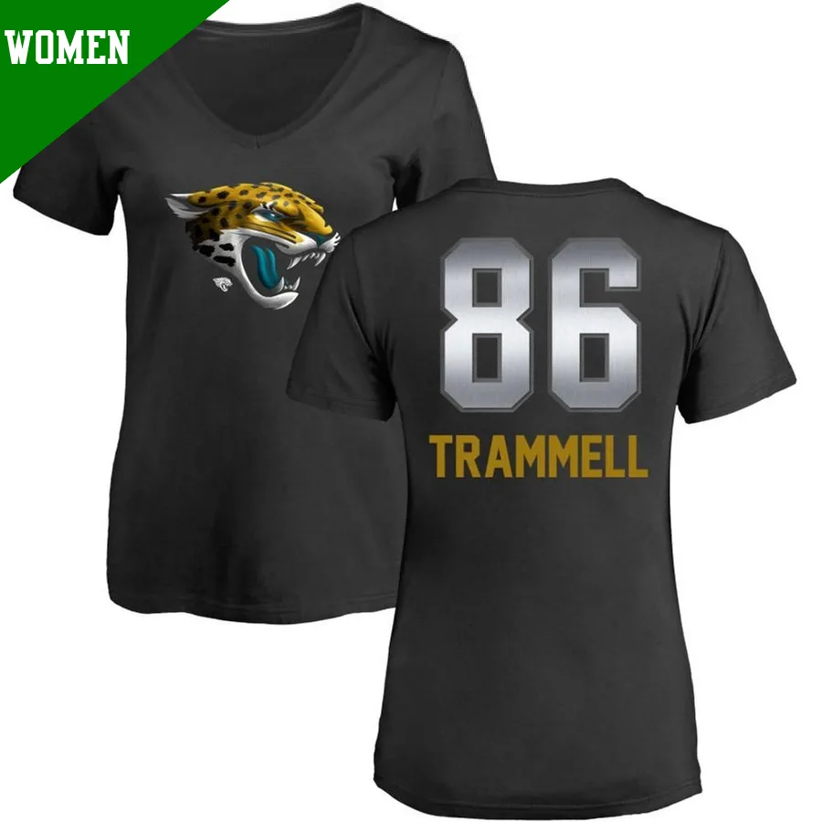 Women's ＃86 Austin Trammell Jacksonville Jaguars Black Midnight Mascot T-Shirt