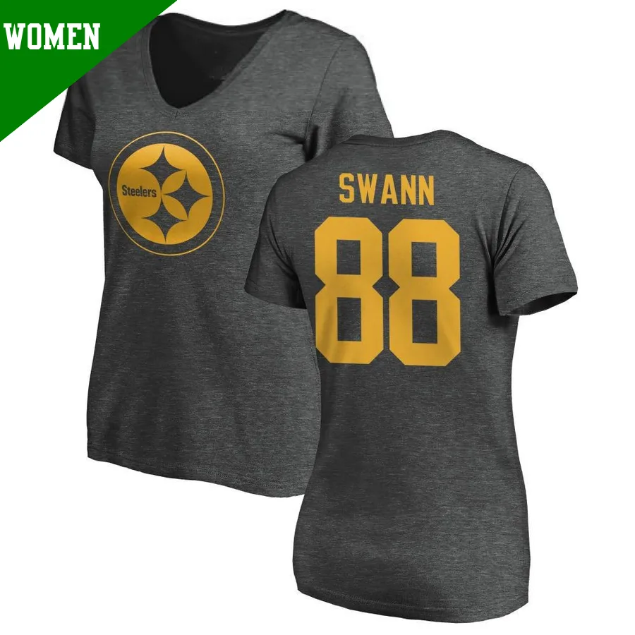Women's ＃88 Lynn Swann Pittsburgh Steelers One Color T-Shirt Ash