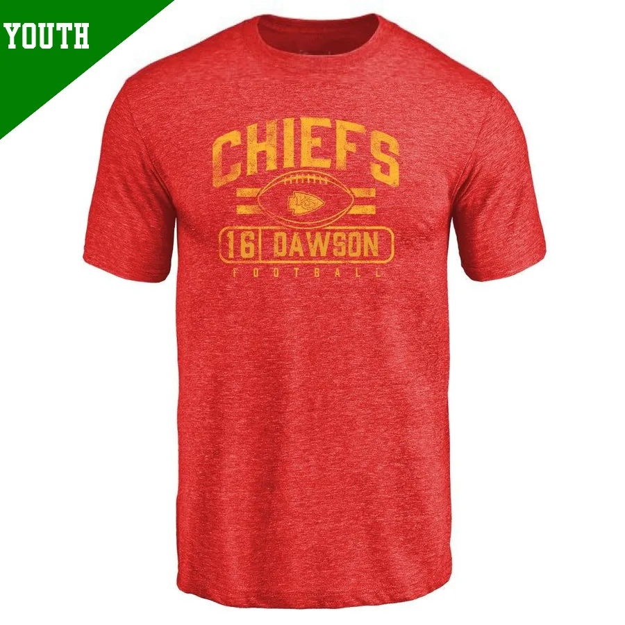 Youth ＃16 Len Dawson Kansas City Chiefs Red Flanker T-Shirt