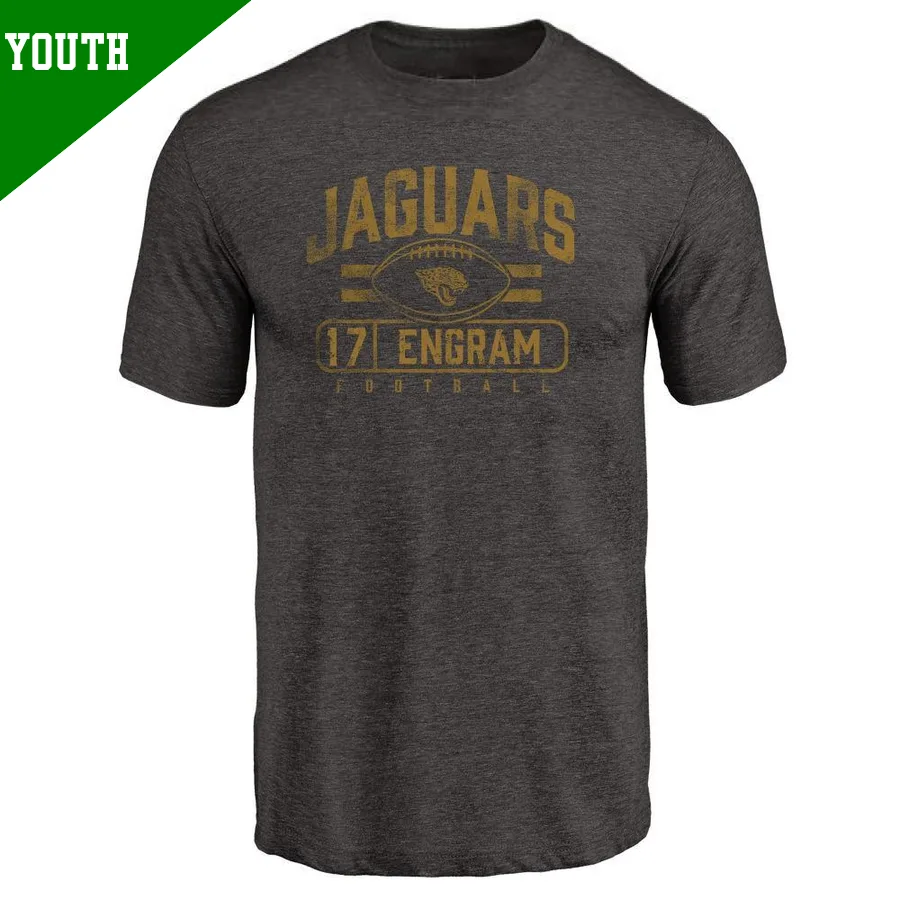 Youth ＃17 Evan Engram Jacksonville Jaguars Black Flanker T-Shirt