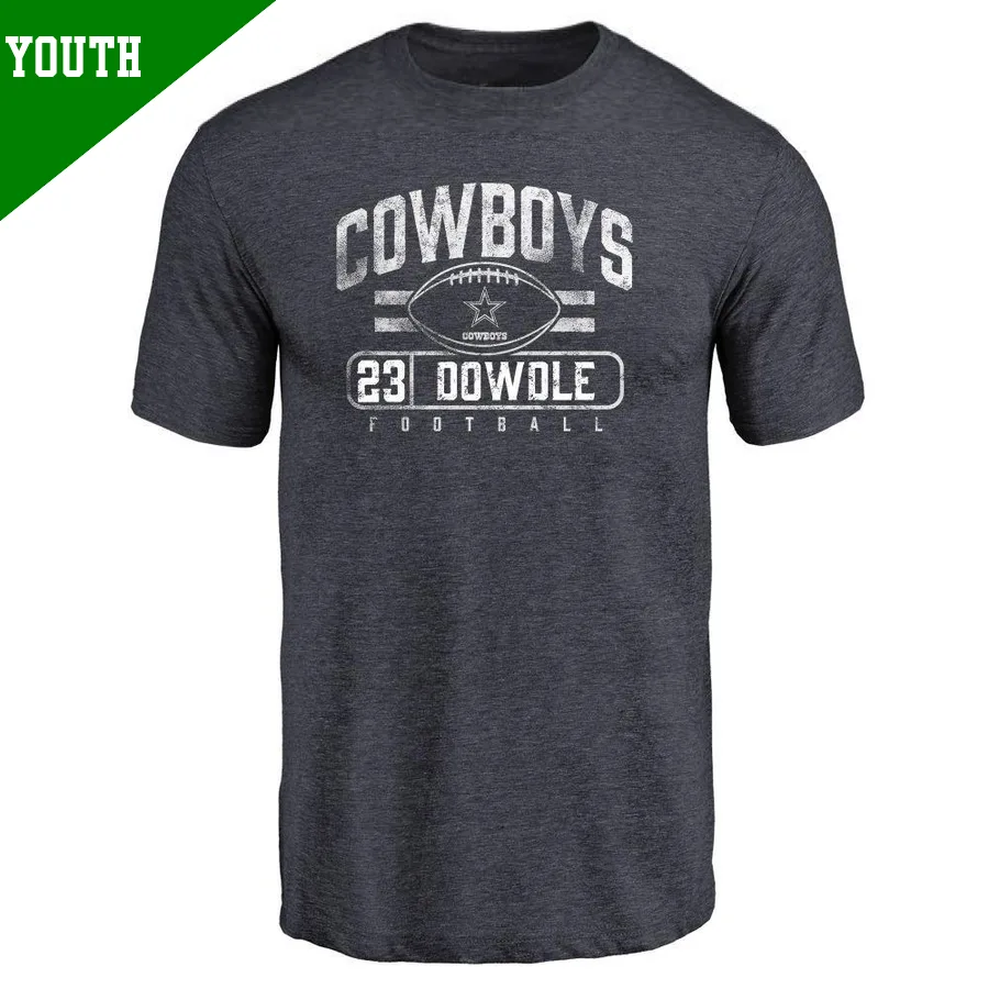 Youth ＃23 Rico Dowdle Dallas Cowboys Navy Flanker T-Shirt