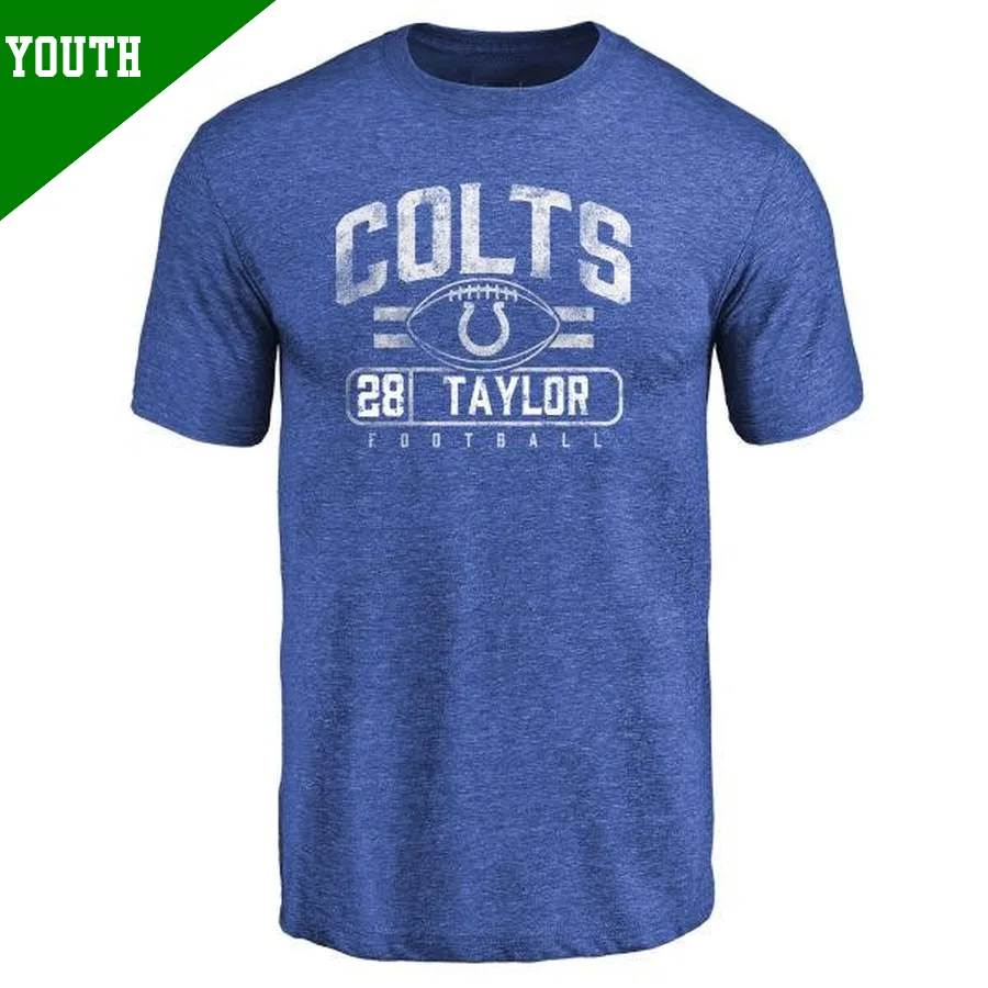 Youth ＃28 Jonathan Taylor Indianapolis Colts Royal Flanker T-Shirt