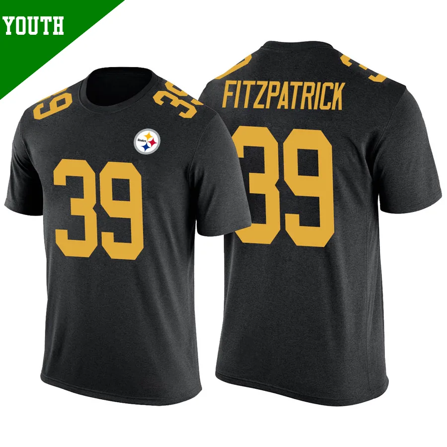 Youth ＃39 Minkah Fitzpatrick Pittsburgh Steelers Black Legend Color Rush T-Shirt