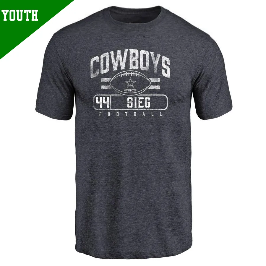 Youth ＃44 Trent Sieg Dallas Cowboys Navy Flanker T-Shirt