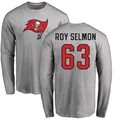 Youth ＃63 Lee Roy Selmon Tampa Bay Buccaneers Name & Number Logo Long Sleeve T-Shirt Ash