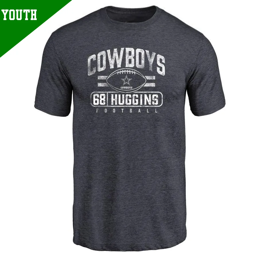 Youth ＃68 Albert Huggins Dallas Cowboys Navy Flanker T-Shirt