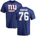 Youth ＃76 Jon Runyan New York Giants Royal Name & Number Logo T-Shirt