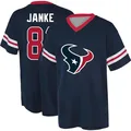 Youth ＃81 Jaxon Janke Houston Texans Navy Game Name & Number Day V-Neck T-Shirt