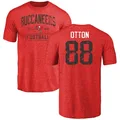 Youth ＃88 Cade Otton Tampa Bay Buccaneers Red Distressed Name & Number T-Shirt