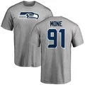 Youth ＃91 Bryan Mone Seattle Seahawks Name & Number Logo T-Shirt Ash