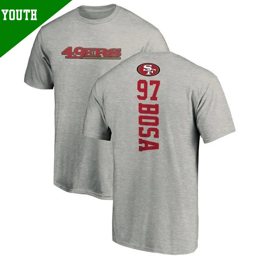 Youth ＃97 Nick Bosa San Francisco 49ers Backer T-Shirt Ash