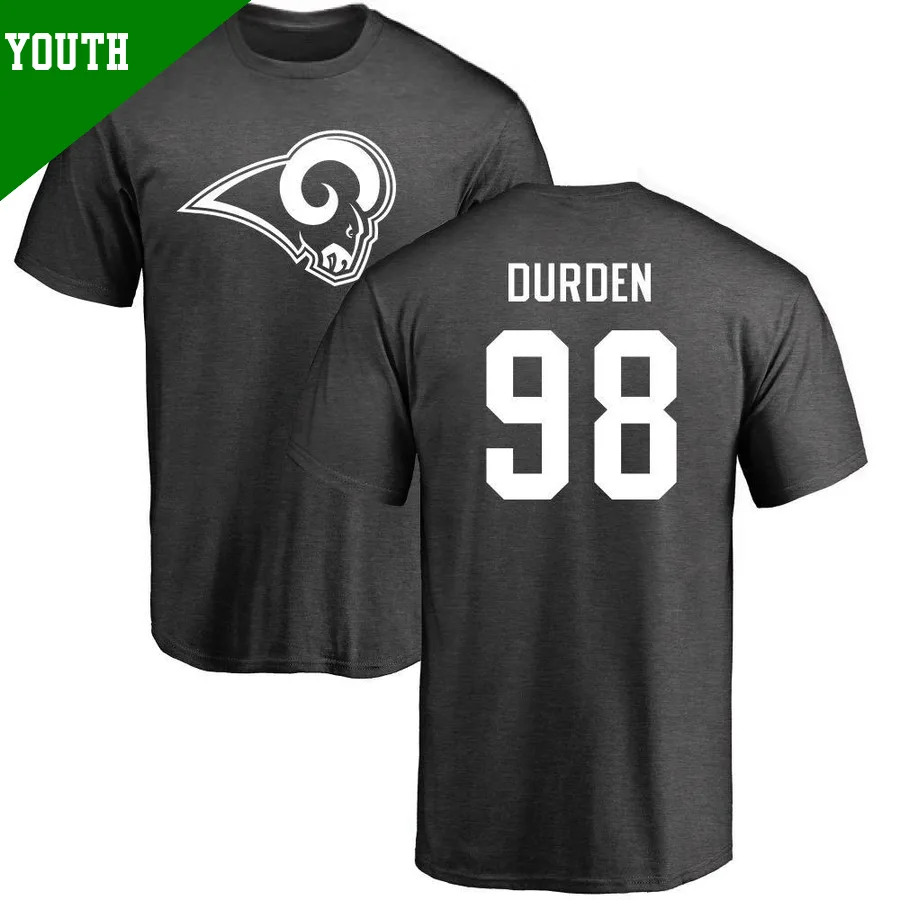 Youth ＃98 Cory Durden Los Angeles Rams One Color T-Shirt Ash
