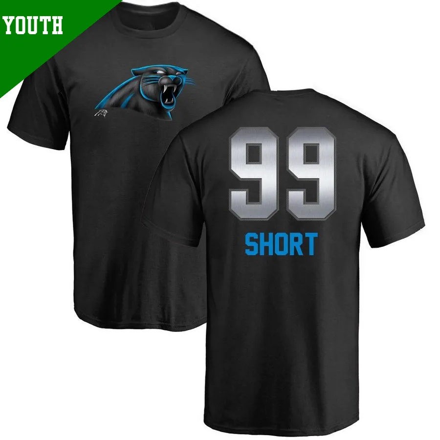 Youth ＃99 Kawann Short Carolina Panthers Black Midnight Mascot T-Shirt