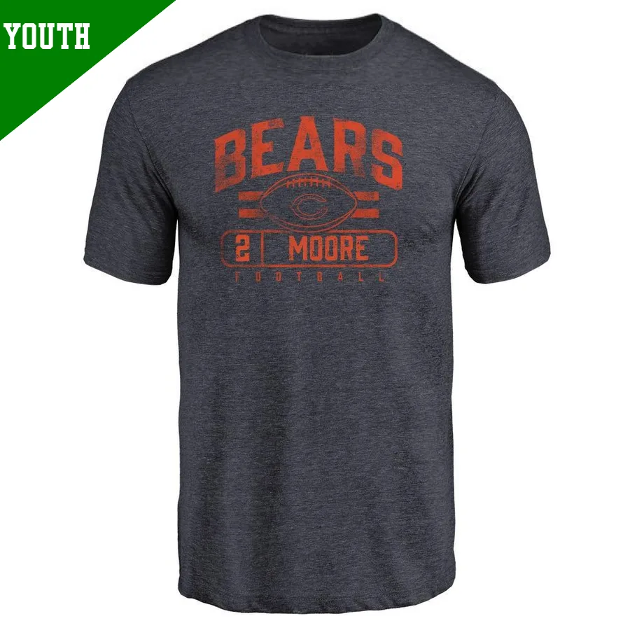 Youth DJ Moore Chicago Bears Navy ＃2 Flanker T-Shirt